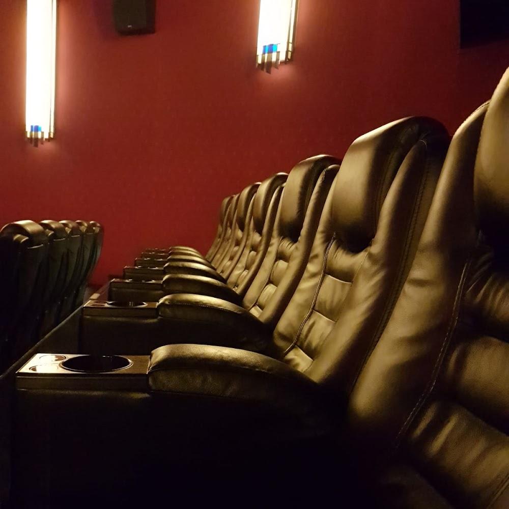 Leather seats in a movie theater.